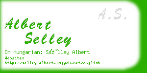 albert selley business card